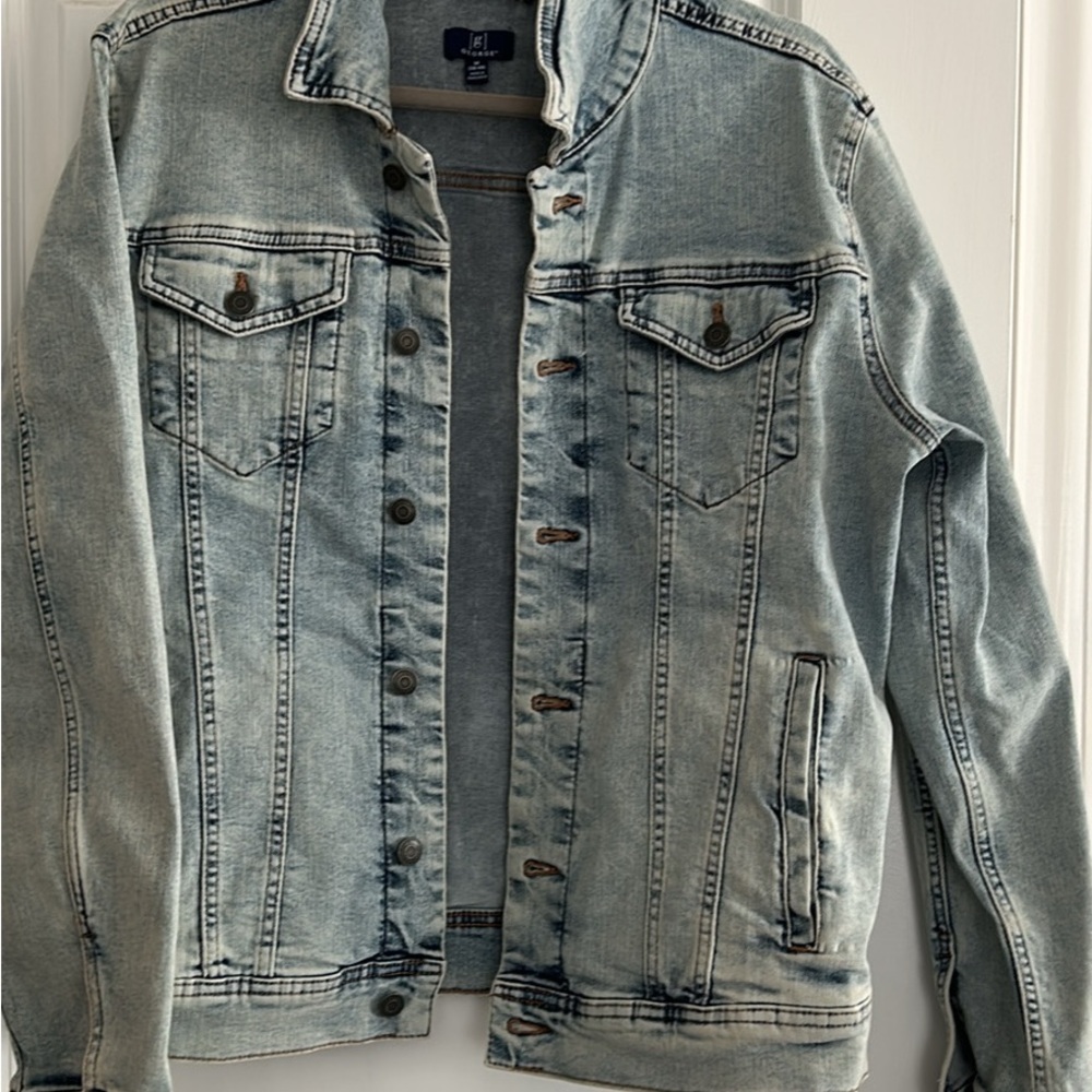 George Blue Lightweight Shirt Jacket with Classic Design